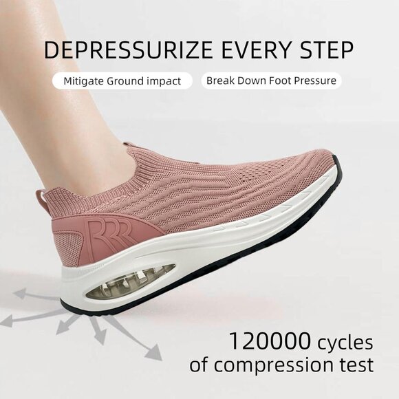 Dolphinslides Women Men Pink Running Athletic Tennis Lightweight Sport Sneakers - Picture 5 of 7